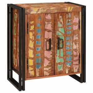 vidaXL Cabinet de chevet Multicolore Bois massif recyclé