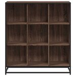 vidaXL Bibliothèque chêne marron 97 5x33x107 5cm bois ingénierie métal