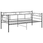 vidaXL Cadre de canapé-lit sans matelas noir métal 90x200 cm