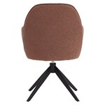 Lot 2 chaises oeuf modernes cuir bouclé marron