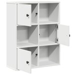 vidaXL Bibliothèque blanc 60x24x76 5 cm bois d'ingénierie