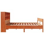 vidaXL Lit bibliothèque sans matelas cire marron 200x200 cm pin massif
