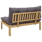 vidaXL Unité de canapé du milieu Acacia Clair et Gris Foncé