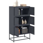 vidaXL Buffet anthracite 68 5x38 5x123 5 cm acier