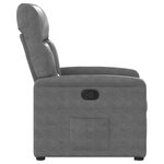 vidaXL Fauteuil inclinable gris foncé tissu microfibre