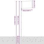 vidaXL Mât de drapeau télescopique Argenté 5 5 m Aluminium