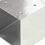 vidaXL Connecteurs de poteau 4 Pièces Forme en T Métal galvanisé 81x81 mm