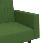 vidaXL Canapé-lit à 2 places vert foncé velours