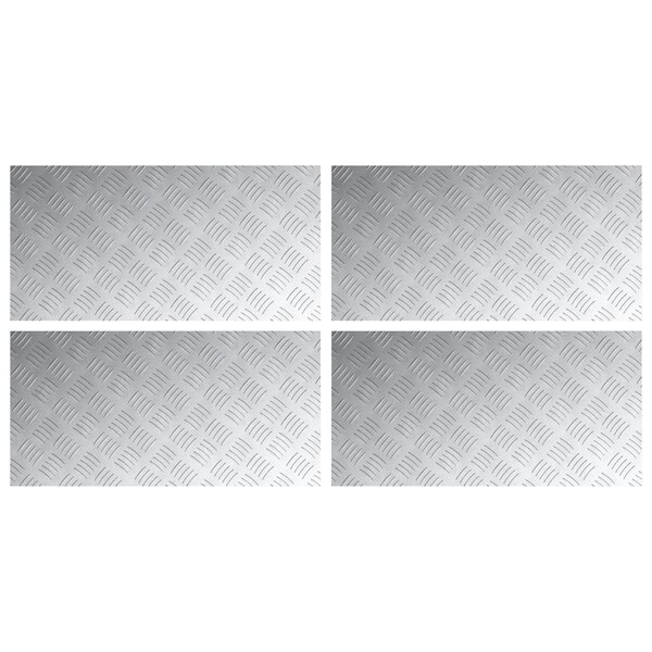 Plaques de vérif en alu vidaXL 4 Pièces antidérapantes 80x40 cm