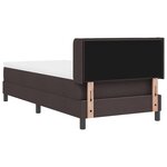 vidaXL Lit boxspring avec matelas Marron foncé 100 x 200 cm