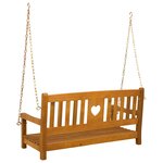 vidaXL Banc balançoire de jardin Naturel 110 x 56 x 58 cm
