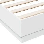 vidaXL Cadre de lit avec LED sans matelas blanc 160x200 cm