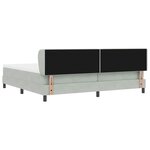 vidaXL Lit à ressorts avec matelas Gris clair 200 x 200 cm Velours