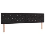 vidaXL Lit à ressorts avec matelas Noir 200 x 200 cm Velours