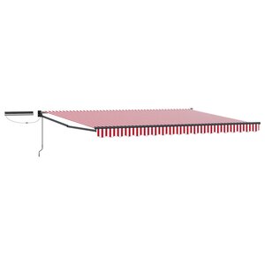 vidaXL Auvent rétractable électrique Rouge  Blanc  Anthracite 5 x 3 m