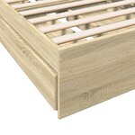 vidaXL Cadre de lit et tiroirs chêne sonoma 100x200 cm bois ingénierie