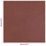 vidaXL Dalles de Protection Anti-Chute 12 Pièces Rouge 50 x 50 cm