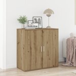 Buffet vidaXL Artisan en chêne 79x38x80 cm en bois d'ingénierie