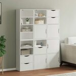 vidaXL Armoires latérales 6 Pièces ODDA blanc 40x24x79 cm bois massif pin