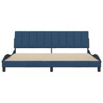 vidaXL Cadre de lit sans matelas Hanko bleu 200x200 cm tissu