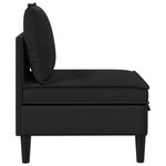 vidaXL Canapé central avec rangement Noir Velours