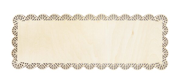 Plat Rectangle Dentelle Bois 36*13 Cm