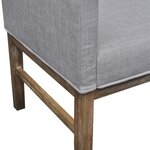 vidaXL Banc avec coussin rembourré tissu hévéa gris clair
