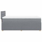 vidaXL Sommier à lattes de lit avec matelas gris clair 80x200 cm tissu