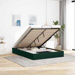 vidaXL Cadre de lit ottoman sans matelas vert foncé 140x200 cm velours