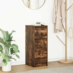 vidaXL Buffet chêne fumé 29 5x34x76 cm bois d'ingénierie