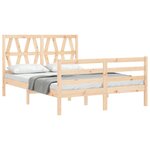 vidaXL Cadre de lit sans matelas bois massif