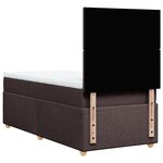vidaXL Sommier à lattes de lit avec matelas Marron foncé 100x200 cm