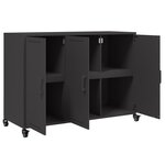 vidaXL Buffet noir 100 5x39x72 cm acier