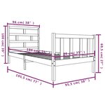 vidaXL Cadre de lit sans matelas blanc bois de pin massif