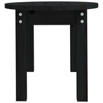 vidaXL Table basse Noir 80x40x35 cm Bois massif de pin