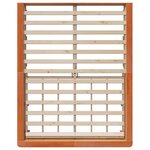 vidaXL Cadre de lit Brun cire 150 x 200 cm Pin massif