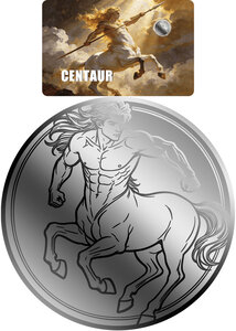 Pièce de monnaie en Palladium 12 Dollars g 0.031 (1/1000 oz) Millésime 2026 CENTAUR 1/1000 (PRÉCOMMANDE)