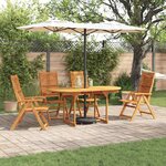 vidaXL Ensemble de salle à manger pour jardin 5 Pièces Marron