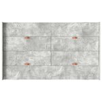 vidaXL Cadre de lit avec rangement avec tiroir Gris béton 120 x 200 cm