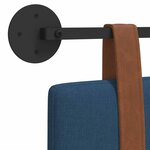 vidaXL Tête de lit suspendue Bleu PU antique