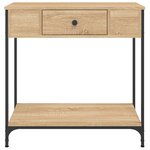 vidaXL Table console chêne sonoma 75x34 5x75 cm bois d'ingénierie