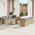 vidaXL Ensemble de canapé de jardin Manuel 11 Pièces beige et gris clair