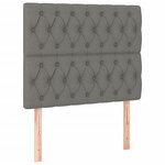 vidaXL Cadre de lit sans matelas gris foncé 90x190 cm tissu