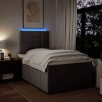 vidaXL Sommier à lattes de lit avec matelas Taupe 120x200 cm Tissu