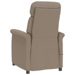 Fauteuil de massage vidaXL en tissu microfibre taupe