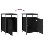 vidaXL Tables de chevet 2 Pièces noir 40x42x60 cm bois d'ingénierie