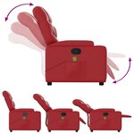 vidaXL Fauteuil inclinable de massage Rouge Similicuir