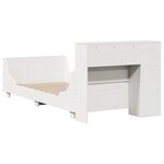 vidaXL Cadre de lit sans matelas blanc 75x190 cm bois de pin massif