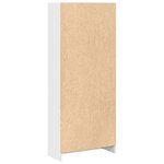 vidaXL Bibliothèque blanc brillant 60x24x143 cm bois d'ingénierie