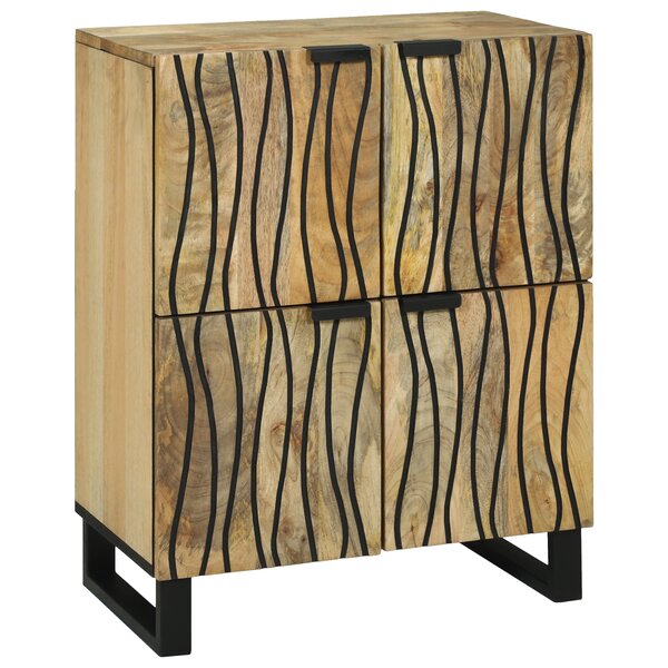 vidaXL Buffet 60x33 5x75 cm en Bois Massif de Manguier et Bois Agencé